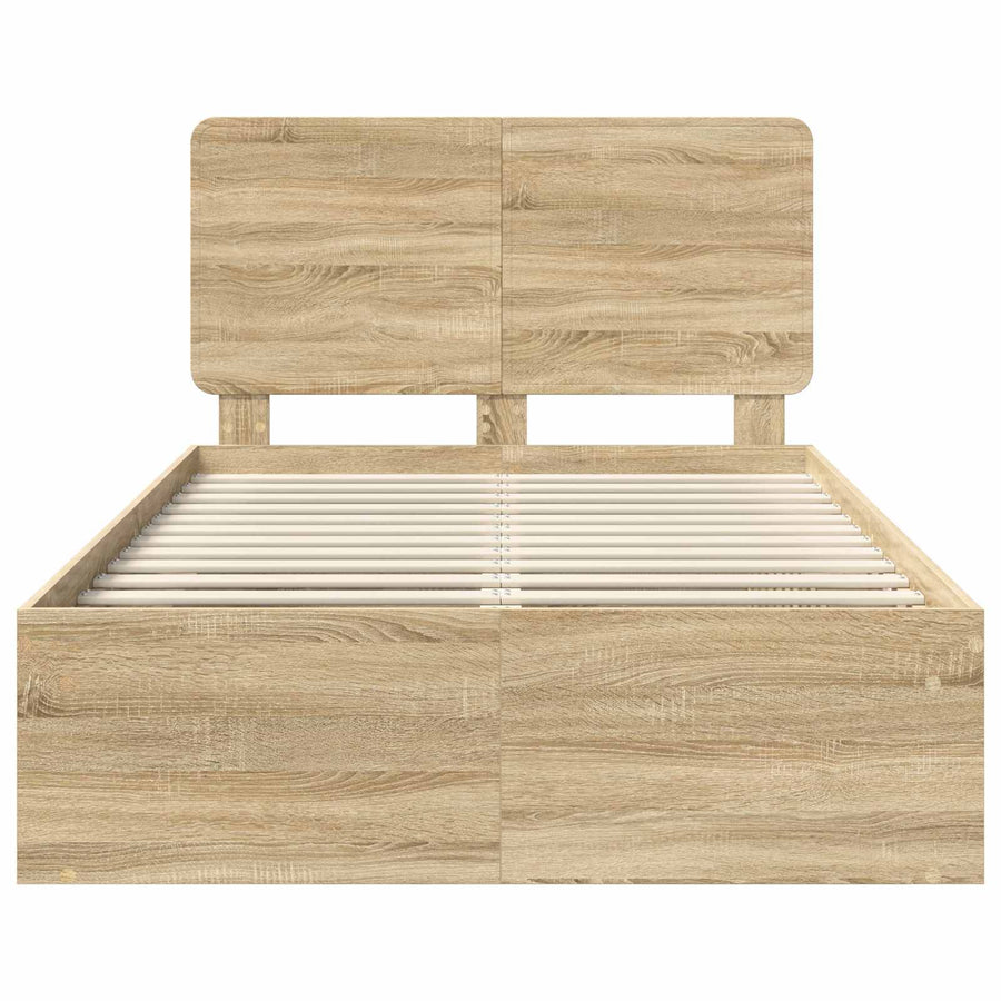 Bedframe met hoofdeinde Sonoma 120 x 200 cm Massief grenenhout