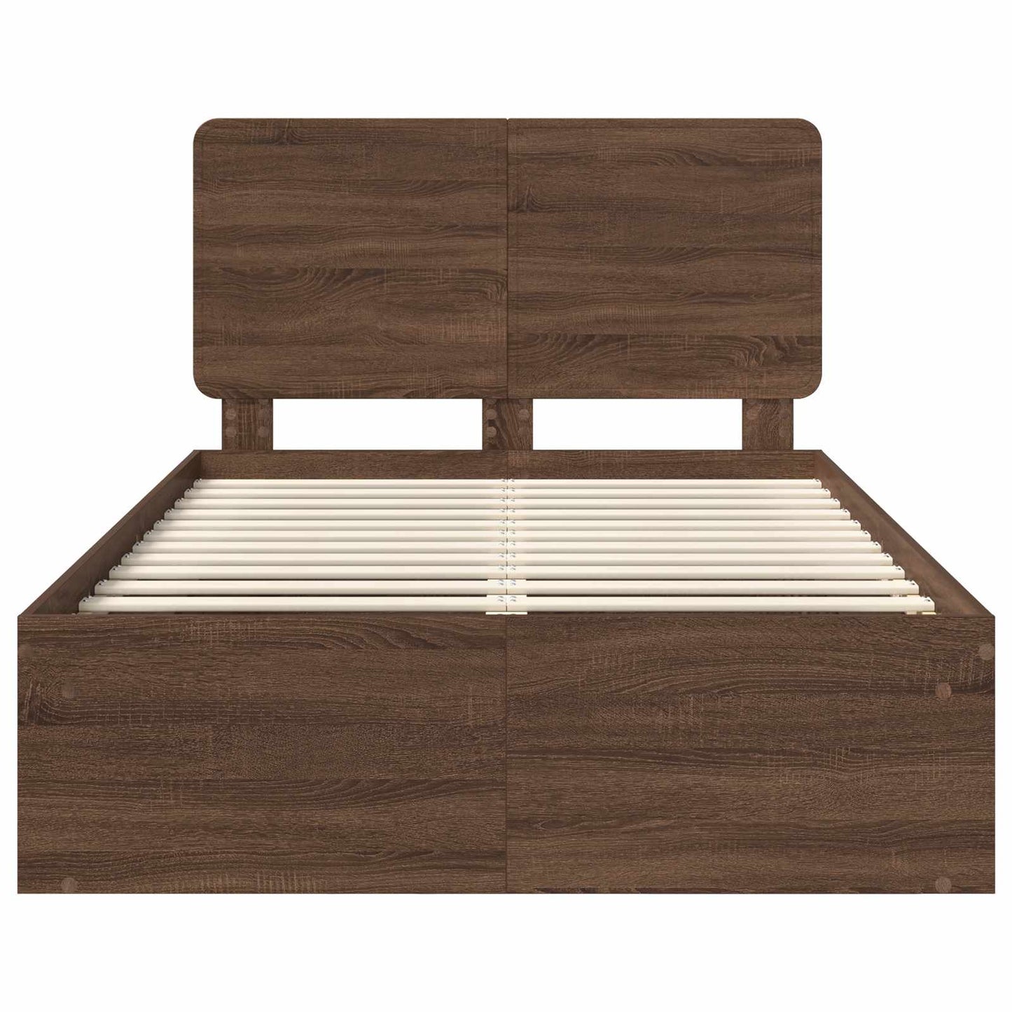 Bedframe Bruin Eiken 120 x 190 cm Massief grenenhout