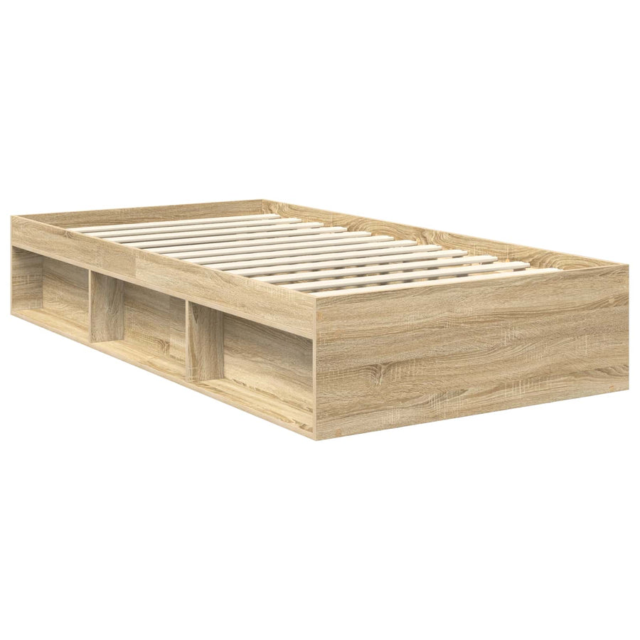 Bedframe met hoofdeinde Sonoma 100 x 200 cm Massief grenenhout