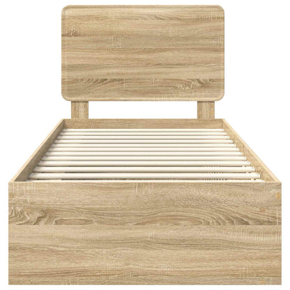 Bedframe met hoofdeinde Sonoma 100 x 200 cm Massief grenenhout