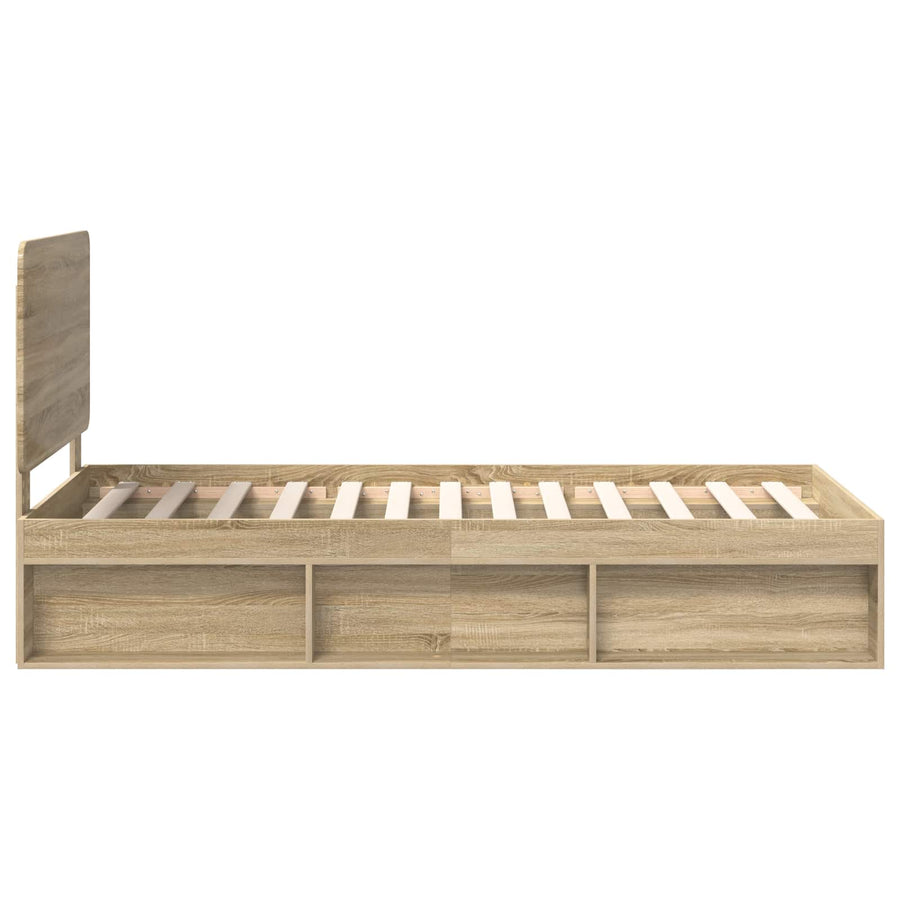 Bedframe met hoofdeinde Sonoma 100 x 200 cm Massief grenenhout