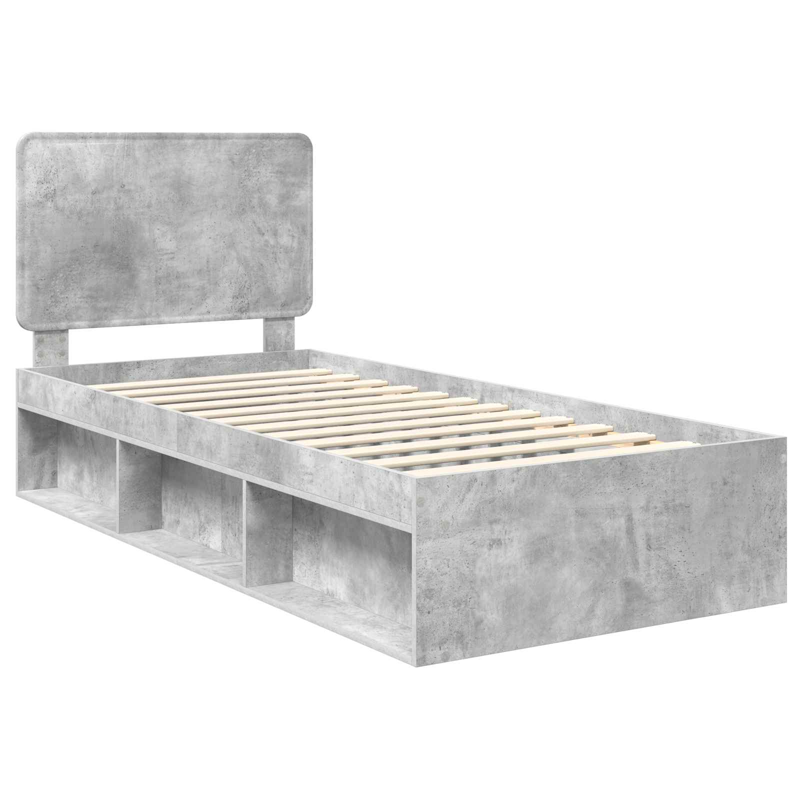 Bedframe Concerte Grijs 100 x 200 cm Massief grenenhout