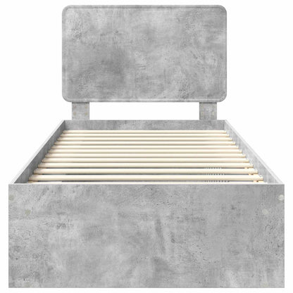 Bedframe Concerte Grijs 100 x 200 cm Massief grenenhout