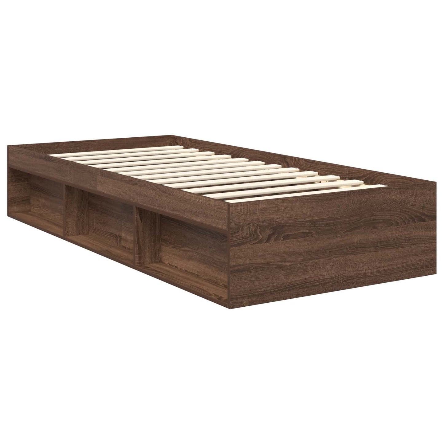 Bedframe Bruin Eiken 90 x 200 cm Massief grenenhout