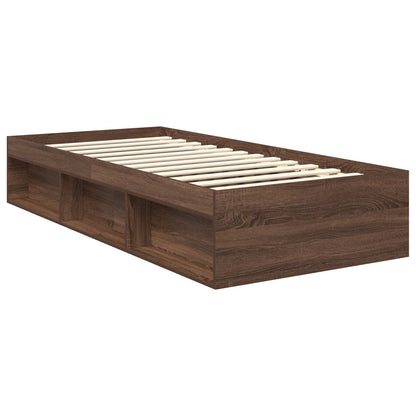 Bedframe Bruin Eiken 90 x 200 cm Massief grenenhout