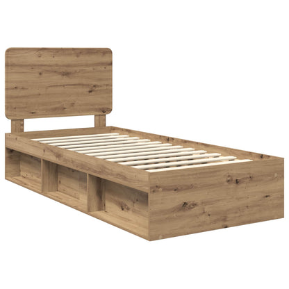 Bedframe Ambachtelijk eiken 90 x 200 cm Massief grenenhout