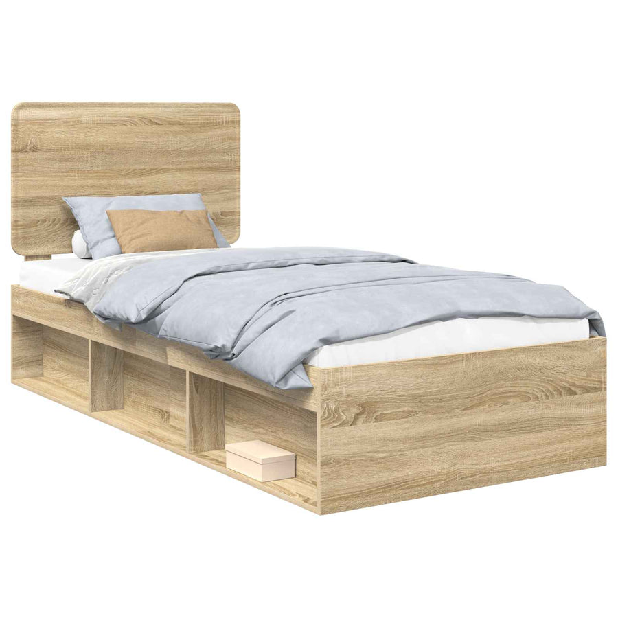 Bedframe met hoofdeinde Sonoma 90 x 190 cm Massief grenenhout