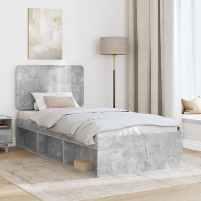 Bedframe Concerte Grijs 90 x 190 cm Massief grenenhout