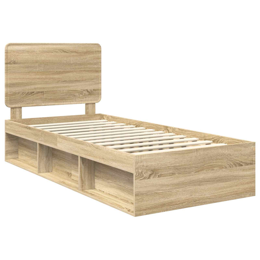 Bedframe Sonoma Eiken 75 x 190 cm Massief grenenhout