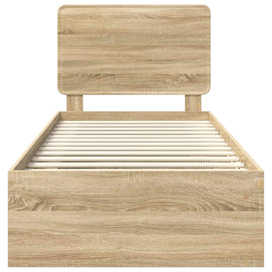 Bedframe Sonoma Eiken 75 x 190 cm Massief grenenhout