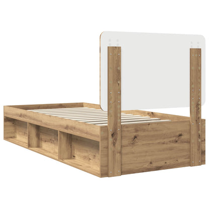 Bedframe Ambachtelijk eiken 75 x 190 cm Massief grenenhout