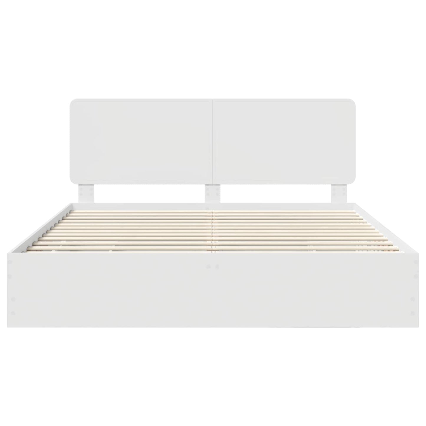 Bedframe met lade met opslag Wit 200 x 200 cm Ingenieurshout