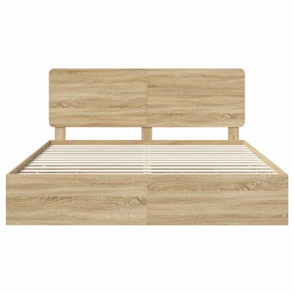 Bedframe met lade Sonoma Eiken 200 x 200 cm Ingenieurshout