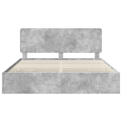 Bedframe met lade Beton Grijs 200 x 200 cm Ingenieurshout