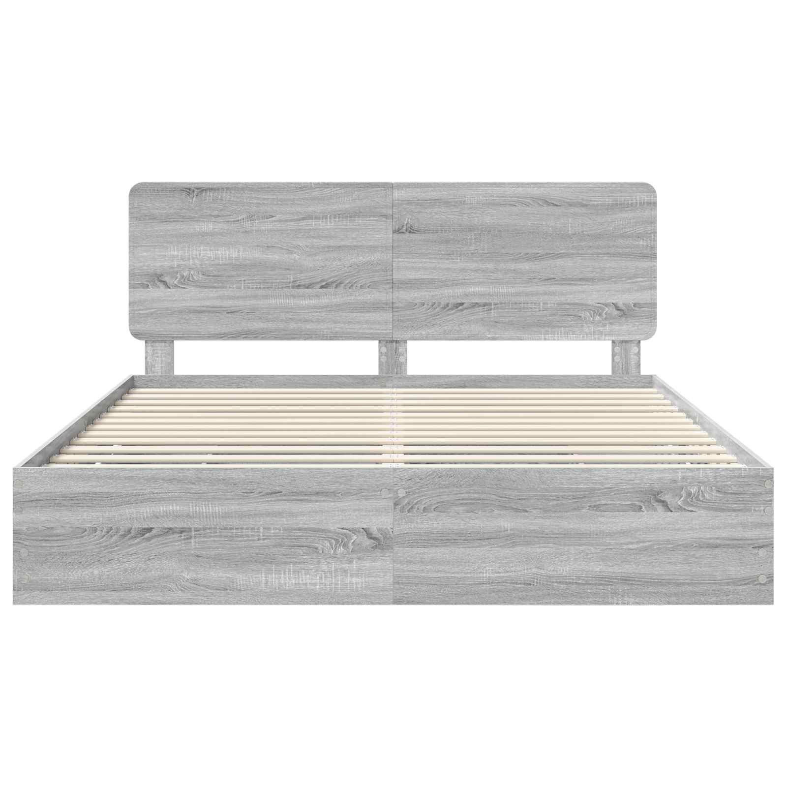 Bedframe met lade Grijs Sonoma 200 x 200 cm Ingenieurshout