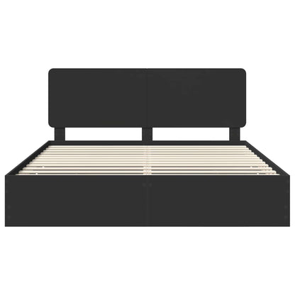 Bedframe met lade met opslag Zwart 180 x 200 cm Ingenieurshout