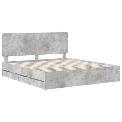 Bedframe met lade Beton Grijs 180 x 200 cm Ingenieurshout