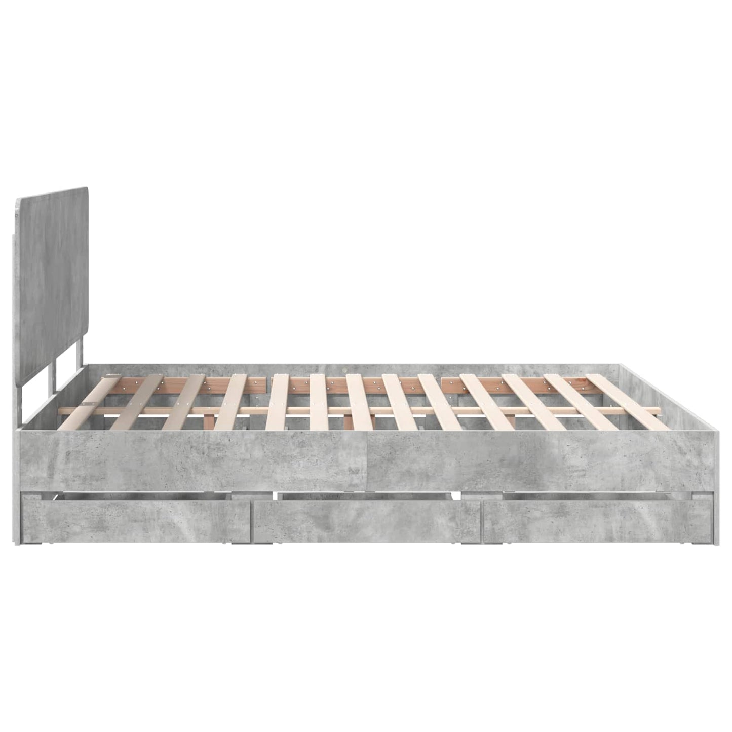 Bedframe met lade Beton Grijs 180 x 200 cm Ingenieurshout