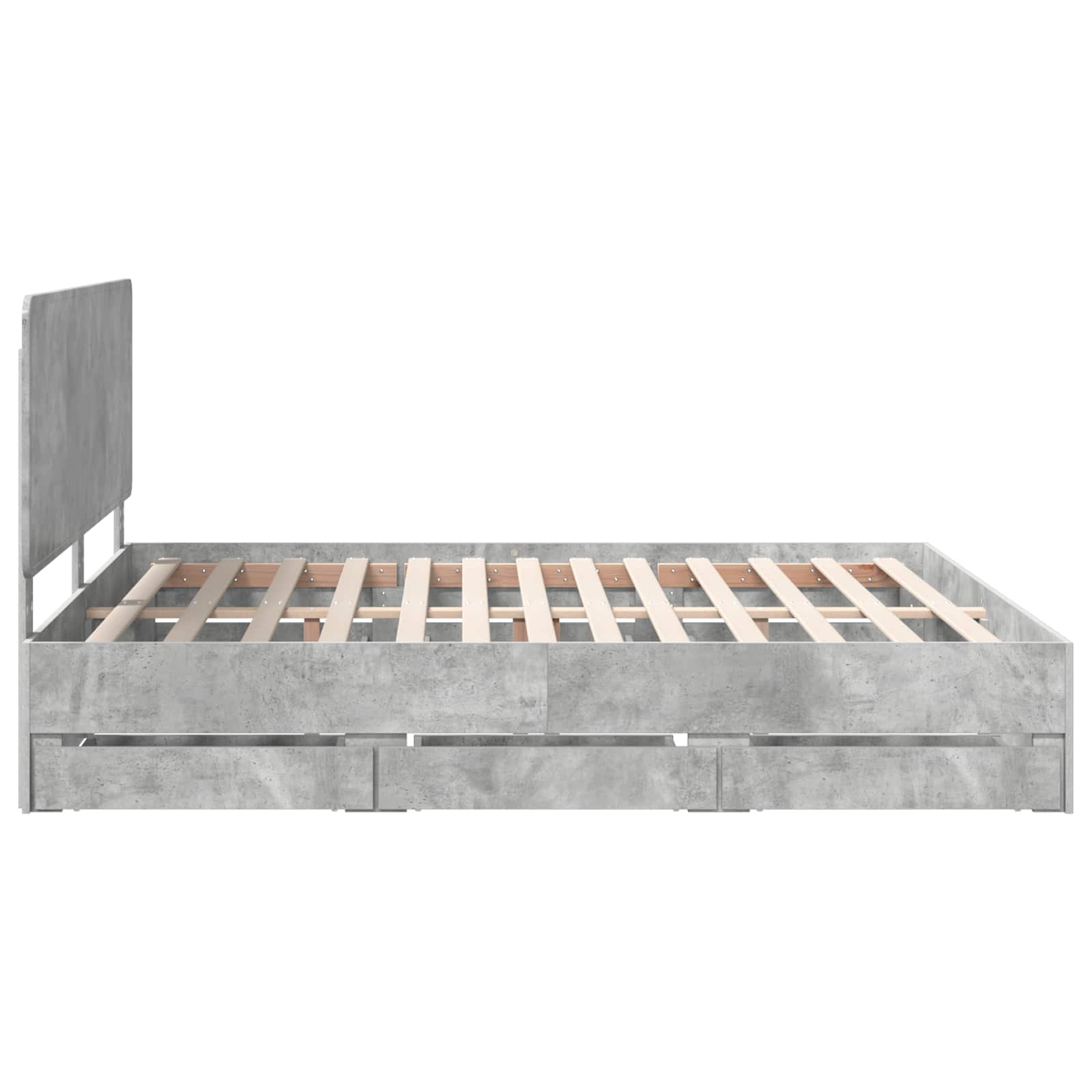 Bedframe met lade Beton Grijs 180 x 200 cm Ingenieurshout