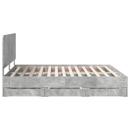 Bedframe met lade Beton Grijs 180 x 200 cm Ingenieurshout