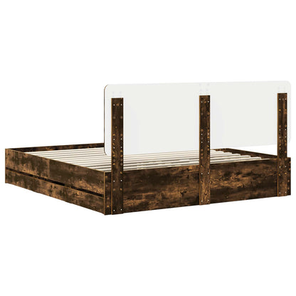 Bedframe Gerookt eiken Ingenieurshout