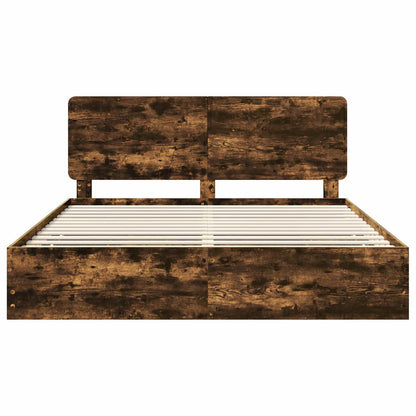 Bedframe Gerookt eiken Ingenieurshout