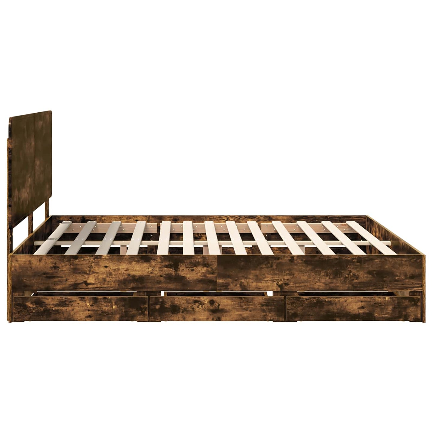 Bedframe Gerookt eiken Ingenieurshout