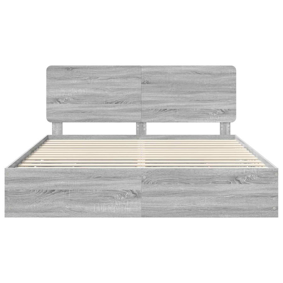 Bedframe met lade Grijs Sonoma 180 x 200 cm Ingenieurshout
