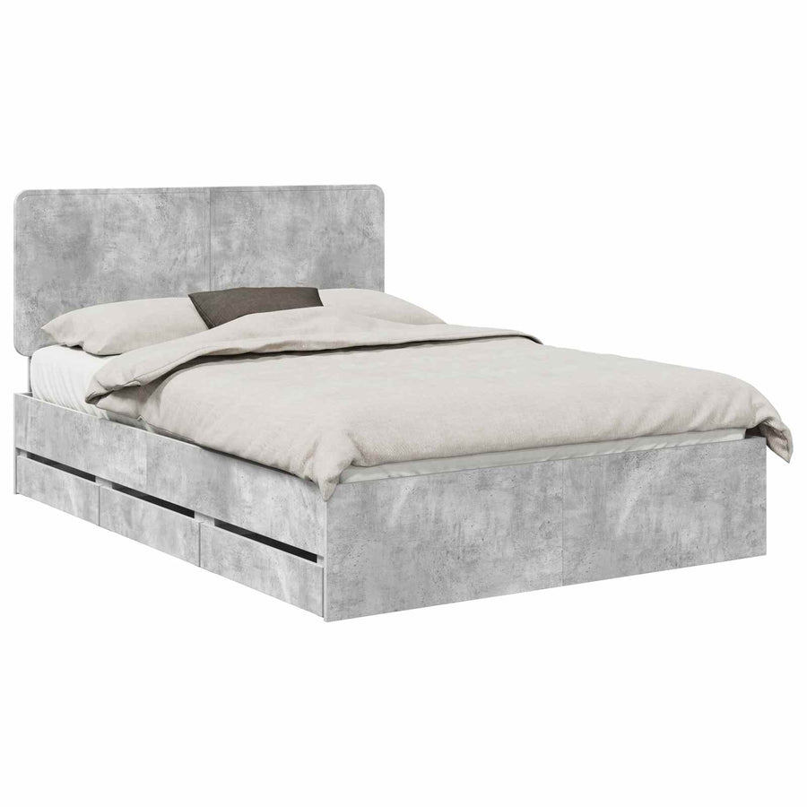 Bedframe met lade Beton Grijs 160 x 200 cm Ingenieurshout