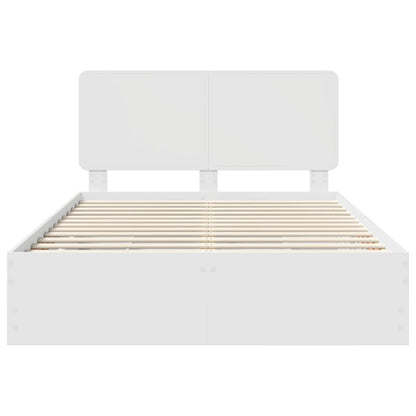 Bedframe met lade met opslag Wit 150 x 200 cm Ingenieurshout