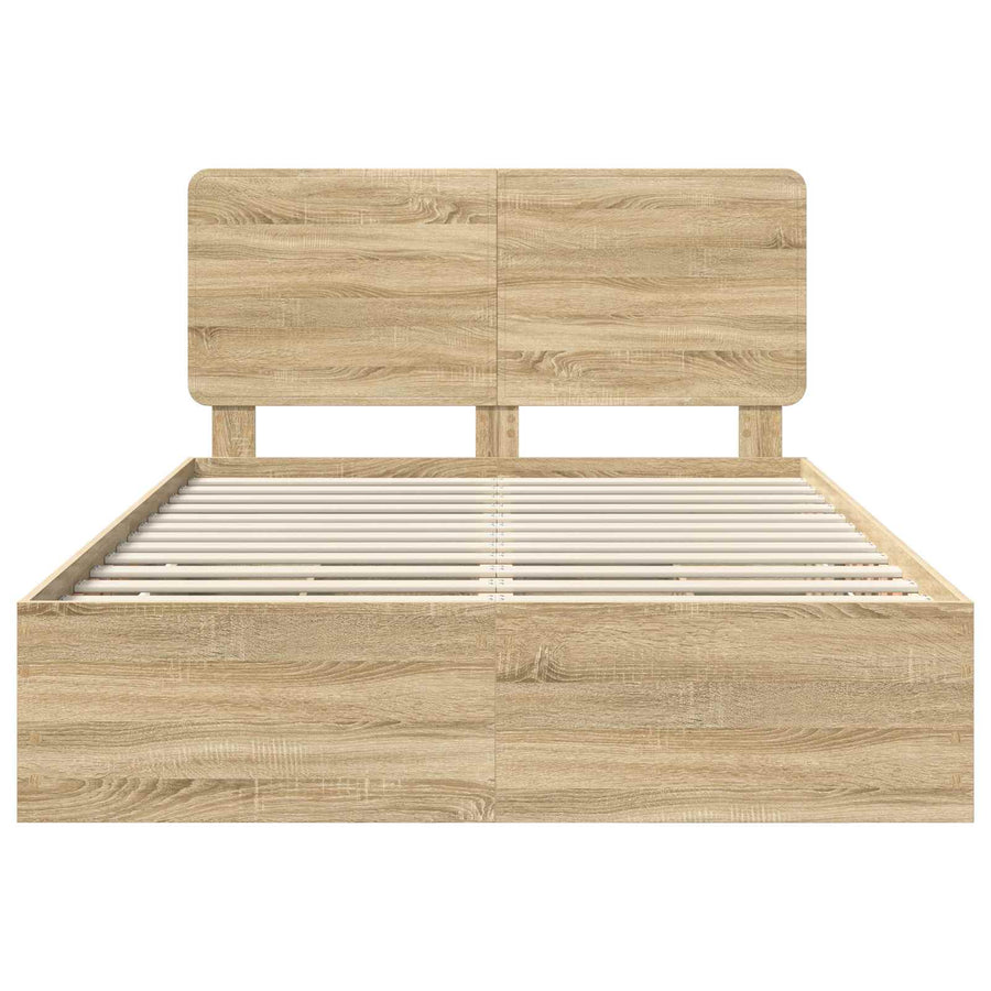 Bedframe met lade Sonoma Eiken 150 x 200 cm Ingenieurshout