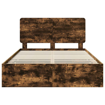Bedframe met lade Gerookt eiken 150 x 200 cm Ingenieurshout