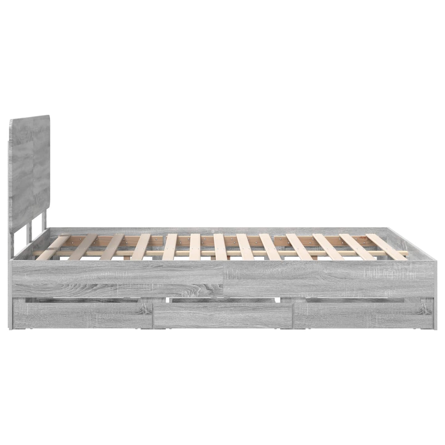 Bedframe met lade Grijs Sonoma 150 x 200 cm Ingenieurshout