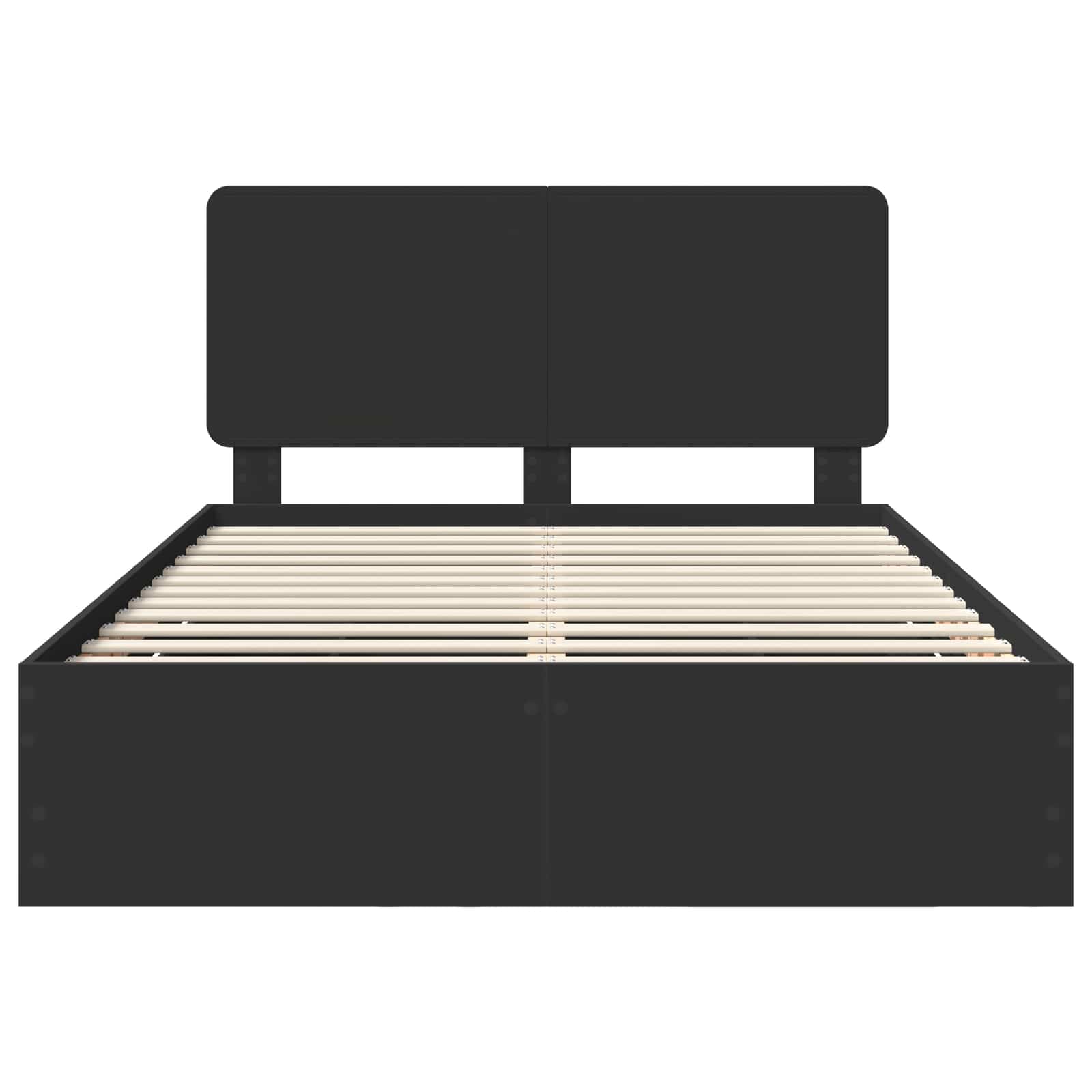 Bedframe met lade met opslag Zwart 140 x 200 cm Ingenieurshout