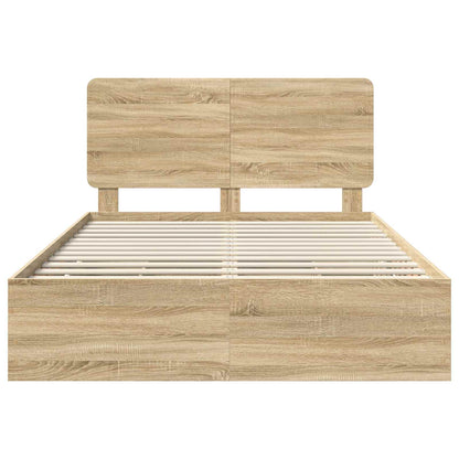 Bedframe met lade Sonoma Eiken 140 x 200 cm Ingenieurshout