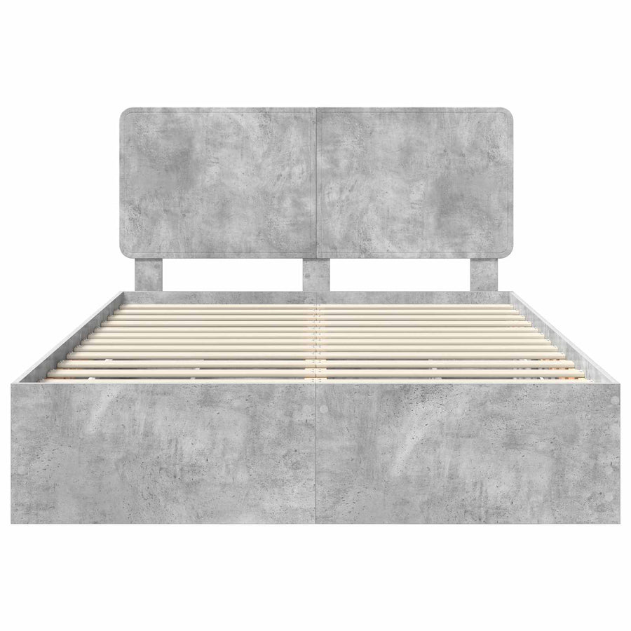 Bedframe met lade Beton Grijs 140 x 200 cm Ingenieurshout