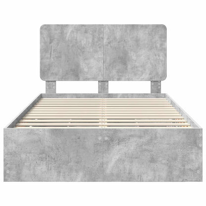 Bedframe met lade Beton Grijs 135 x 190 cm Ingenieurshout