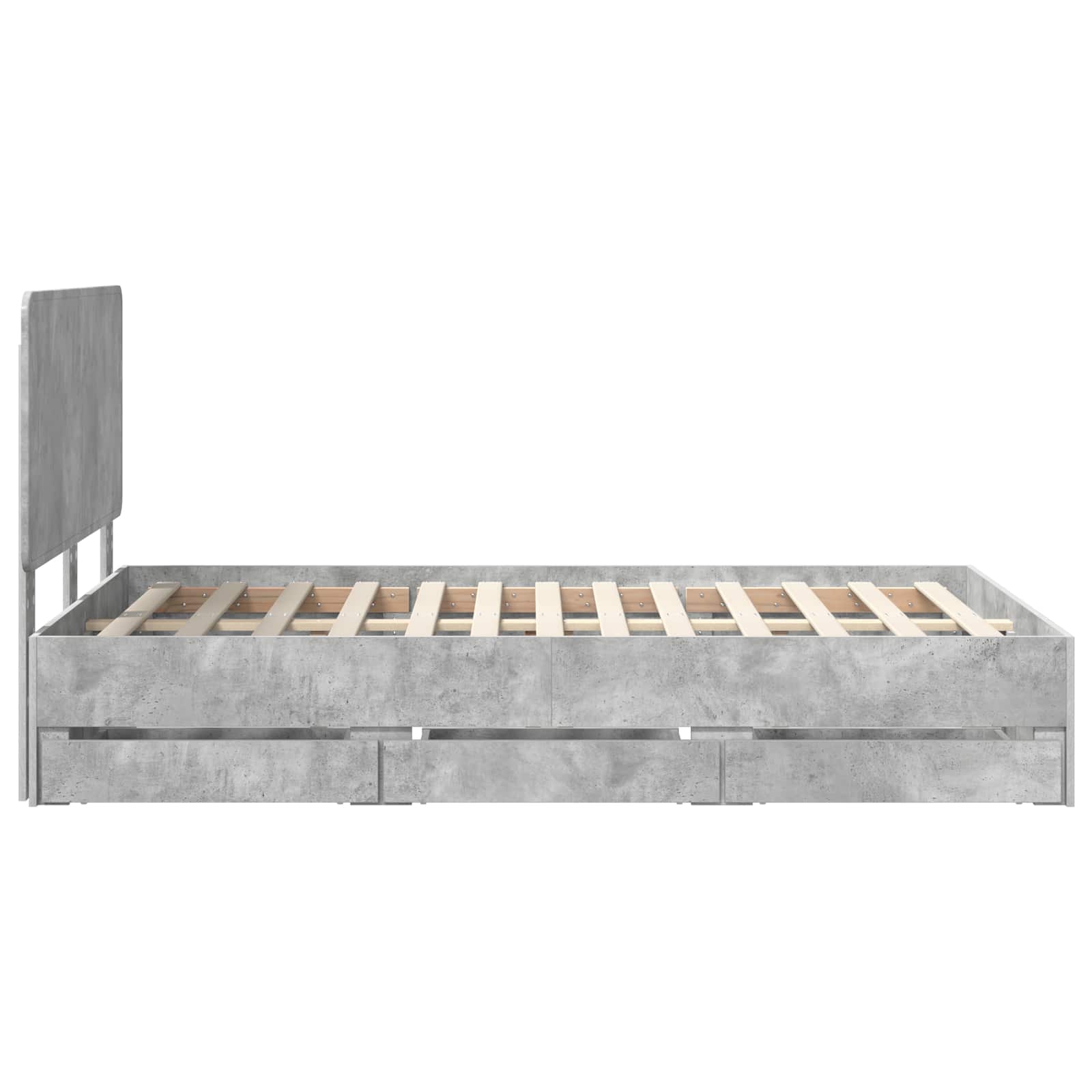 Bedframe met lade Beton Grijs 135 x 190 cm Ingenieurshout