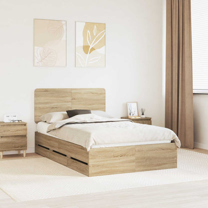 Bedframe met lade Sonoma Eiken 120 x 190 cm Ingenieurshout