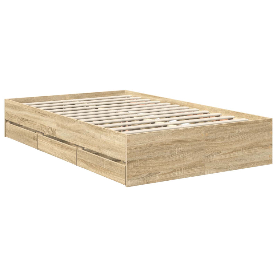 Bedframe met lade Sonoma Eiken 120 x 190 cm Ingenieurshout