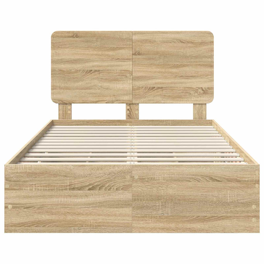 Bedframe met lade Sonoma Eiken 120 x 190 cm Ingenieurshout