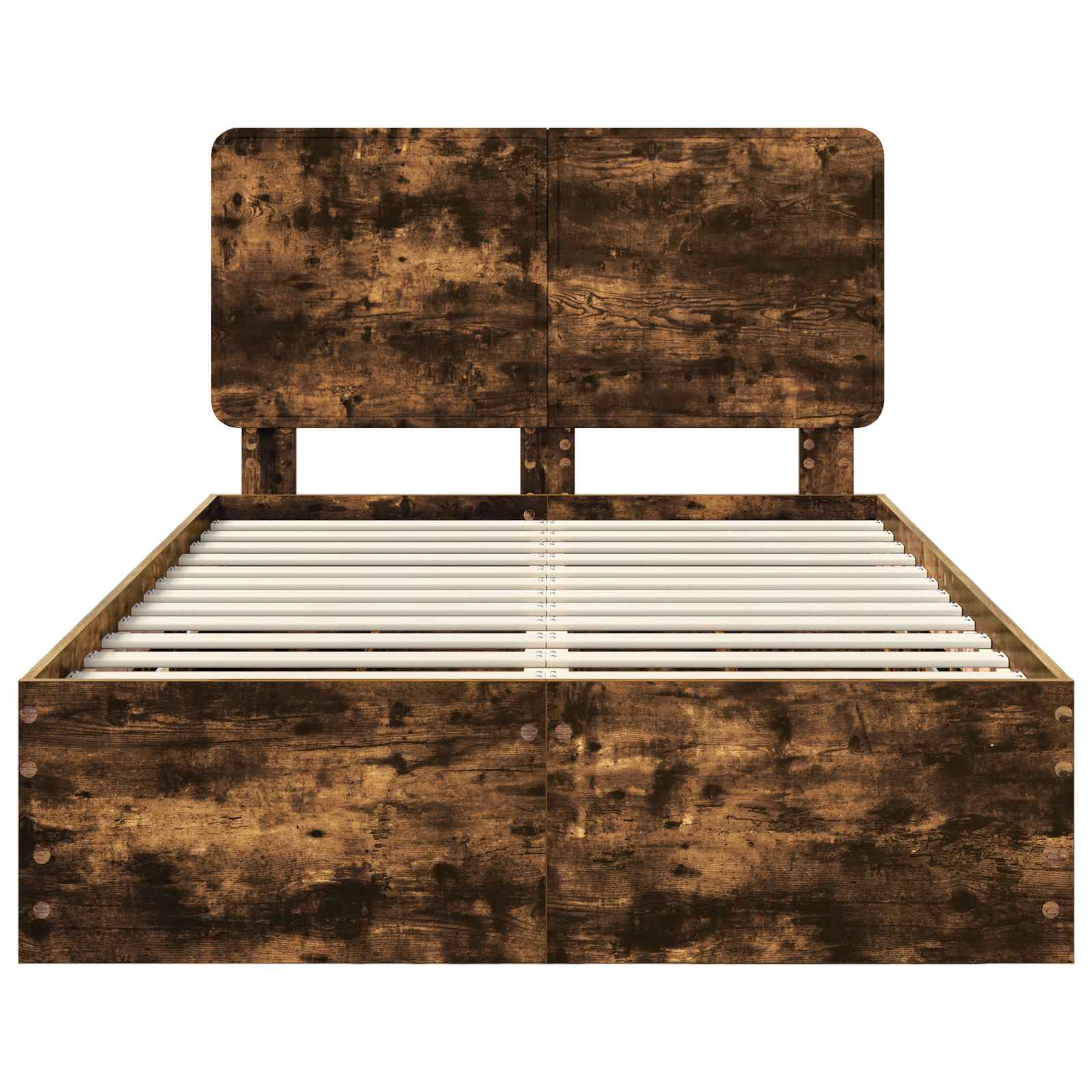 Bedframe met lade Gerookt eiken 120 x 190 cm Ingenieurshout