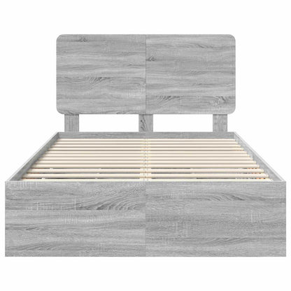 Bedframe met lade Grijs Sonoma 120 x 190 cm Ingenieurshout