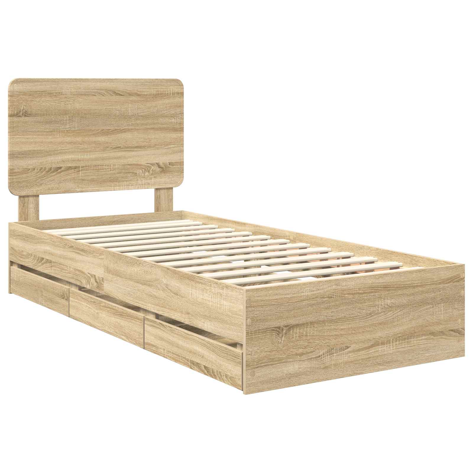 Bedframe met lade Sonoma Eiken 100 x 200 cm Ingenieurshout