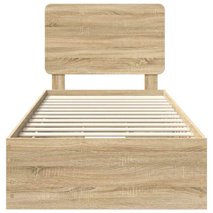 Bedframe met lade Sonoma Eiken 100 x 200 cm Ingenieurshout
