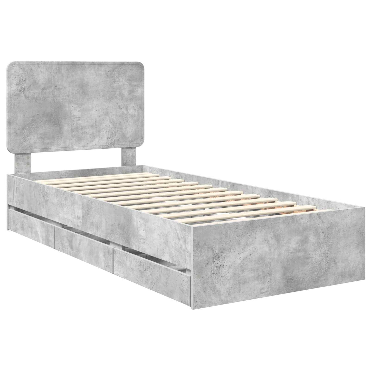 Bedframe met lade Beton Grijs 90 x 200 cm Ingenieurshout