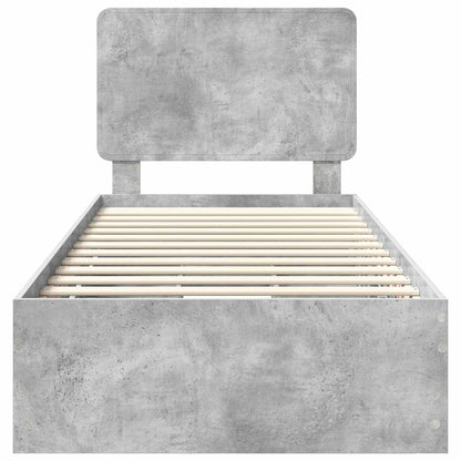 Bedframe met lade Beton Grijs 90 x 200 cm Ingenieurshout