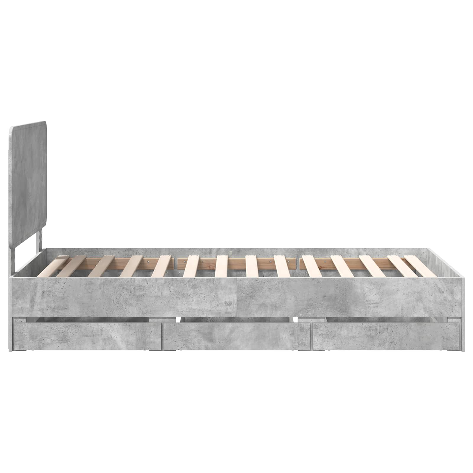 Bedframe met lade Beton Grijs 90 x 200 cm Ingenieurshout