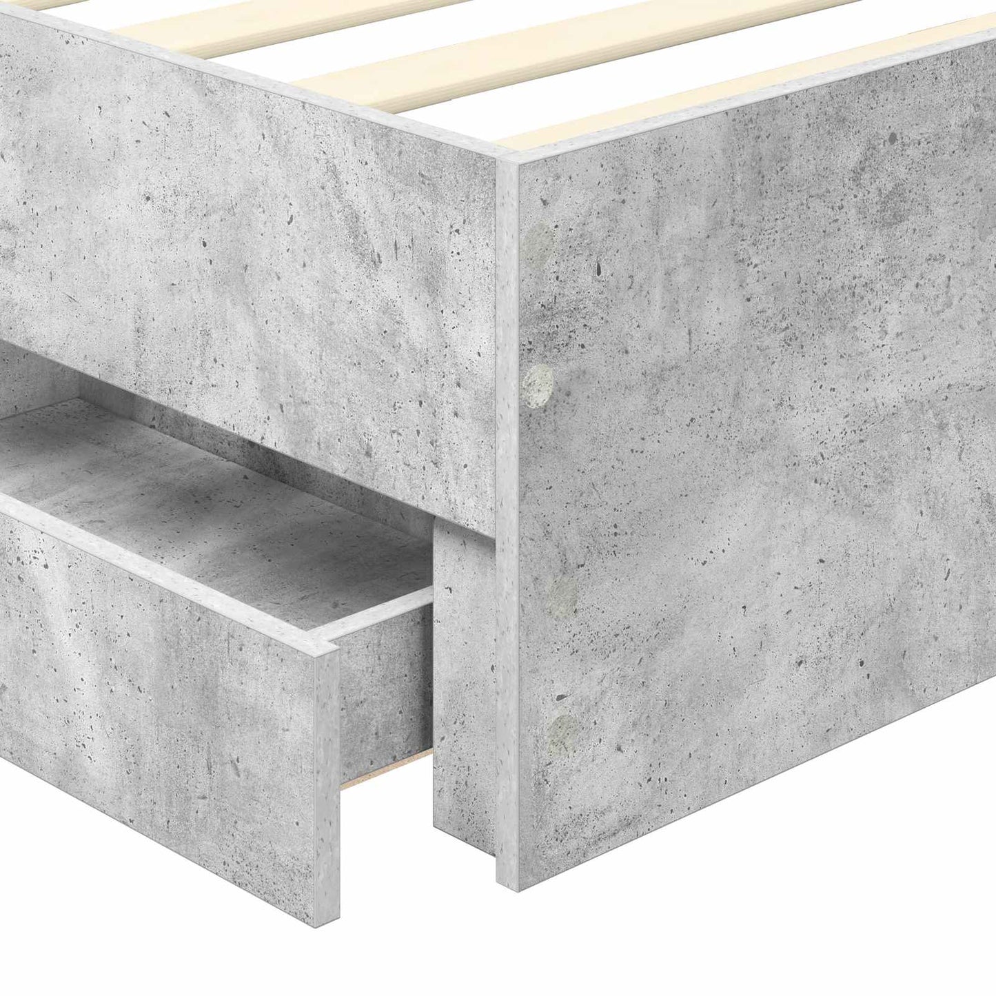 Bedframe met lade Beton Grijs 90 x 190 cm Ingenieurshout