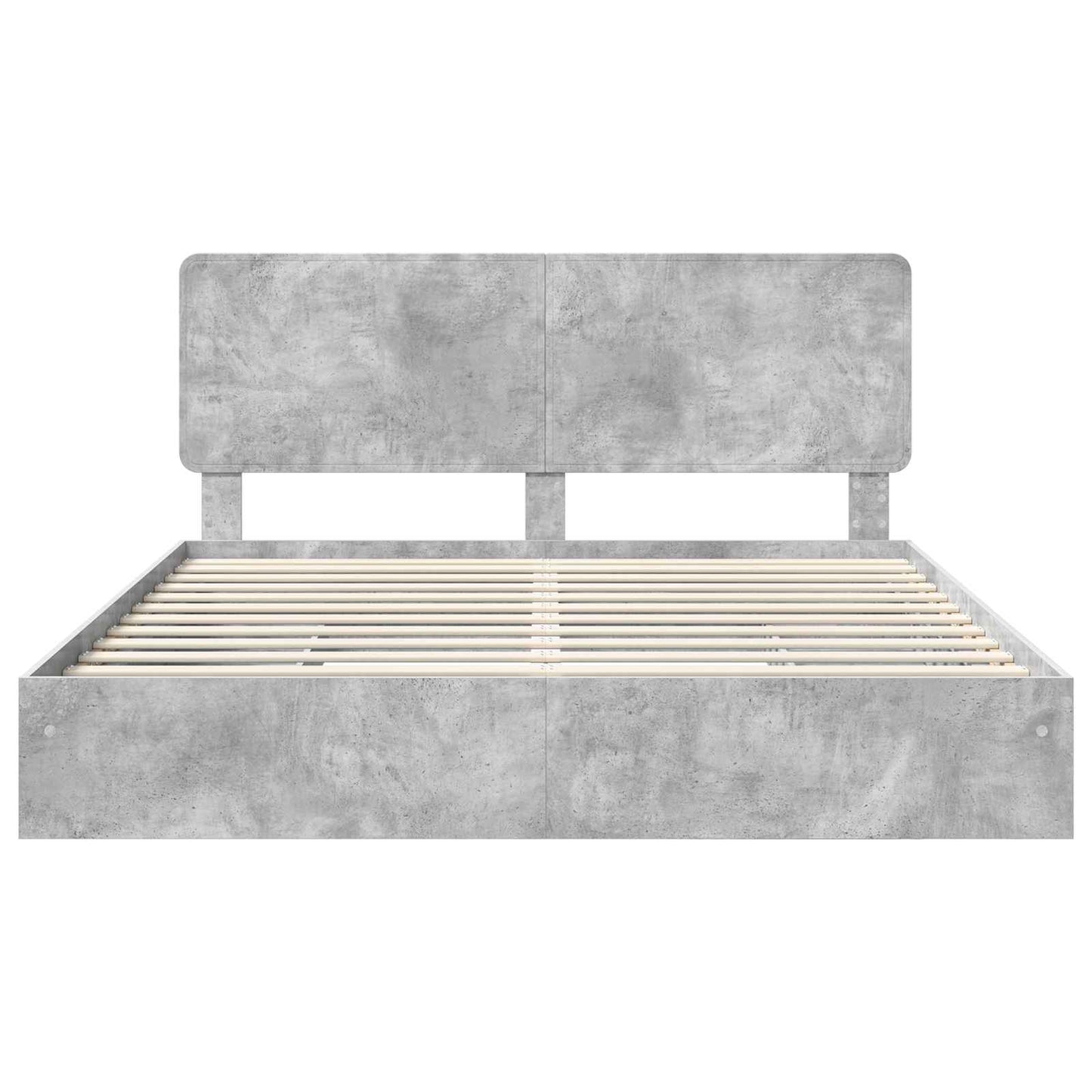 Bedframe met lade Beton Grijs 200 x 200 cm Bewerkt hout